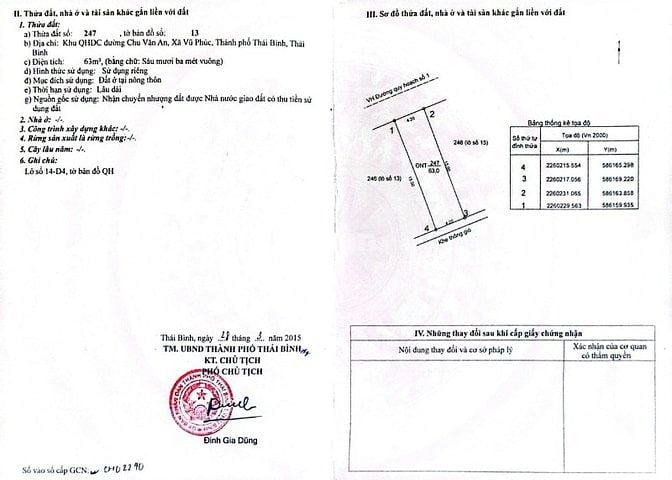 (CHÍNH CHỦ)Bán đất tại Khu QHDC đường Chu Văn An, Vũ Phúc, Thái Bình