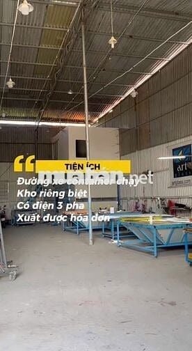 Kho đẹp cần cho thuê gấp ở Đường Đào Trí diện tích 300m2 có pccc