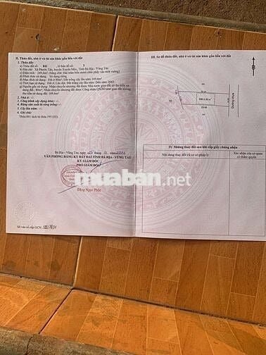 CHÍNH CHỦ BÁN ĐẤT SỔ HỒNG, ẤP THẠNH SƠN 4,XÃ PHƯỚC TÂN,XUYÊN MỘC,BRVT