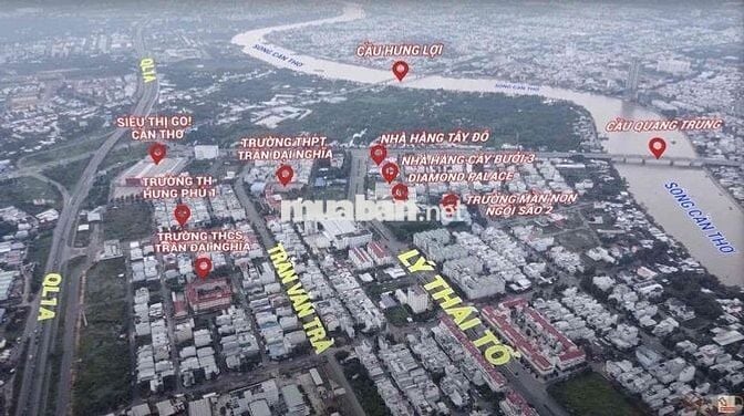 Nền đường A2 Gần trường ngôi sao KDC Hưng Phú chưa qua tỷ