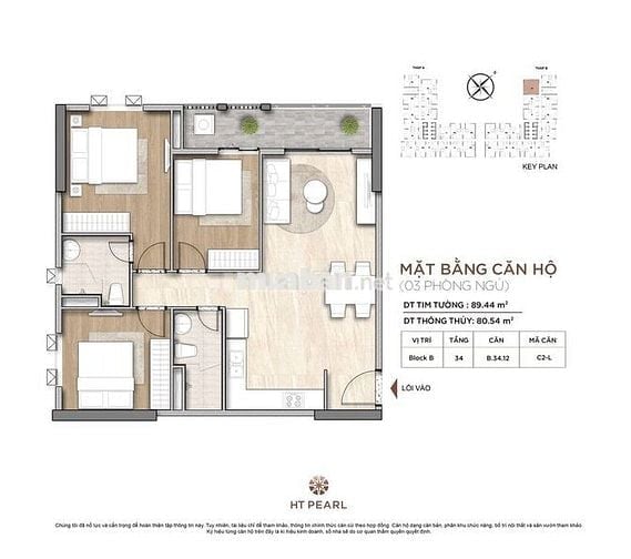 HT Pearl 3PN2WC - 89M2 SỔ SẲN,TỪ 3 TỶ 1, NHÀ MỚI 100%, VIEW ĐẸP