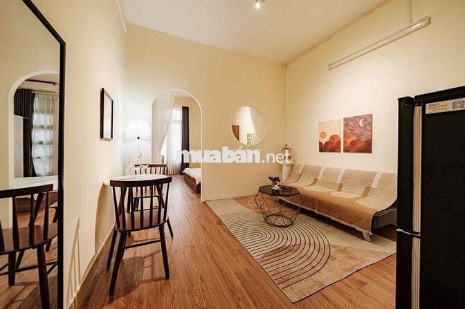 1PN/STUDIO BAN CÔNG QUẬN 1 MÁY GIẶT RIÊNG, TÁCH BẾP, GẦN HỒ CON RÙA
