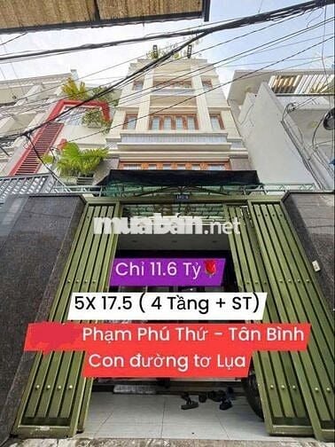 Nhà 4 tầng 5x17,5m gần chợ Tân Bình