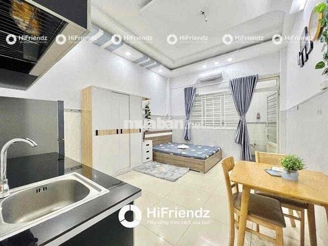 CĂN HỘ STUDIO FULL NỘI THẤT - MÁY GIẶT RIÊNG - FREE XE