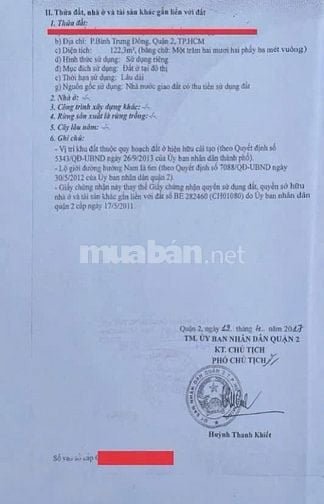 Bán đất hẻm nhựa 8m , p Bình Trưng Đông , Tp Thủ Đức 