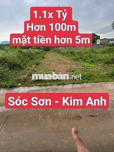 1, 1x tỷ - 113m Đất Sóc Sơn Kim Anh đã có sổ, cách TT xã 1.5km