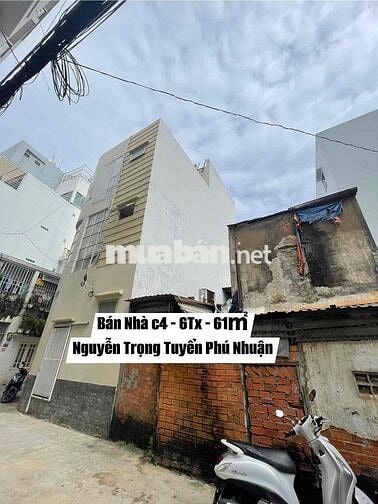 BÁN NHÀ C4 - TIỆN XÂY MỚI - NTT PHÚ NHUẬN - 61M2 CHỈ 6T4. SHR CC