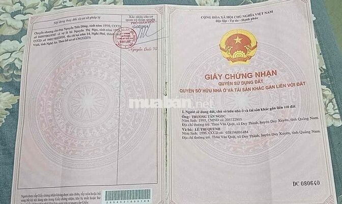 đất đại đường quảng nam chính chủ