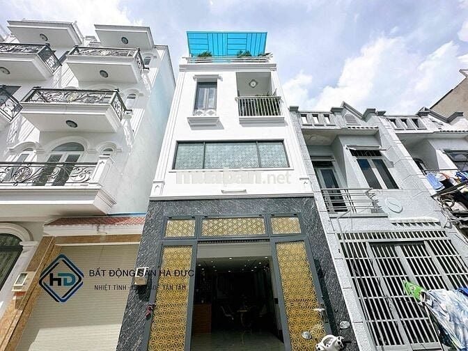 Nhà trệt lửng 2 lầu 4x12 hẻm nhựa 8m có vỉa hè
