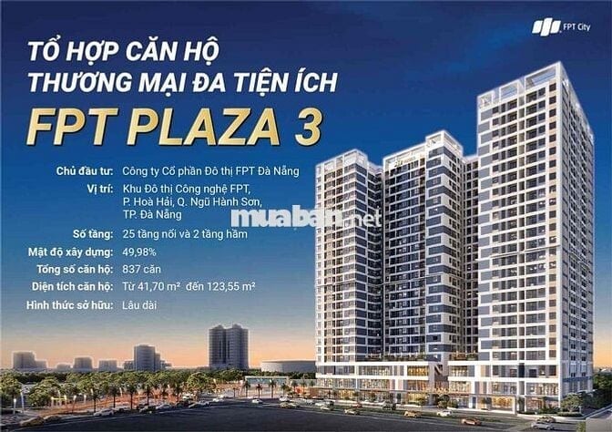 ĐỘC QUYỀN GIÁ RẺ CĂN HỘ 2PN 60m2 FPT PLAZA 3 ĐÀ NẴNG