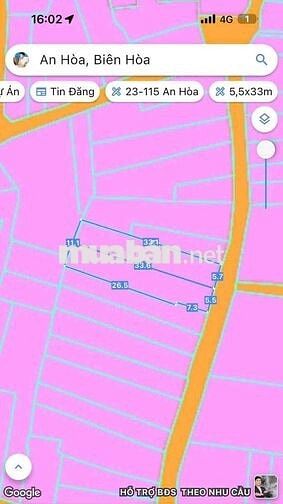 Bán đất An Hoà đường Ô tô sát Ngô Quyền sổ riêng thổ cư 1 cặp sát nhau