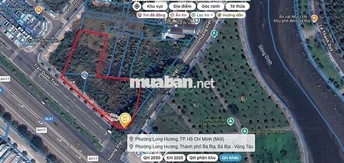 SIÊU VIP - Bán Đất 2 mặt tiền QL51 ngay GO! Bà Rịa,cách TTHC BRVT 2km