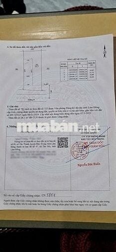 Bán gấp 26m mặt tiền, thích hợp xây biệt thự hoặc tách thửa