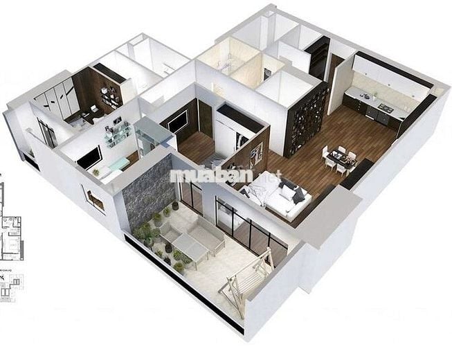 Căn hộ 154.91m2, 3PN + 1 P. Nhỏ, 2VS, 1. P. Giặt, Hà Đông