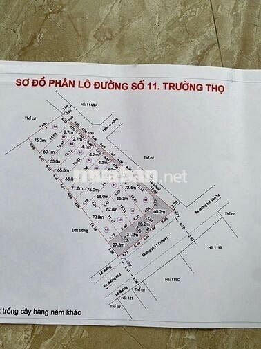 Mở bán 12 lô đất MT- P.Trường Thọ- 63m2- 5.8 tỷ- GPXD 1 Hầm 5 tầng