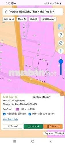 CHỦ NGỘP GỮI BÁN LÔ ĐẤT TRẢNG CÁT, PHƯỜNG HẮC DỊCH, TP PHÚ MỸ, BRVT