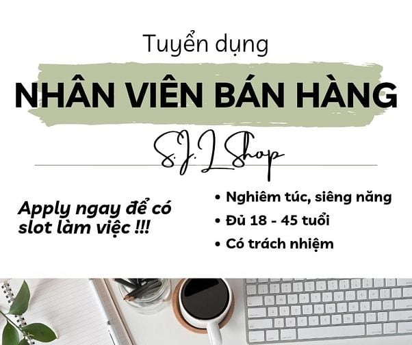 [Quận Gò Vấp] Tuyển Lao động phổ thông bán hàng Parttime/Fulltime 