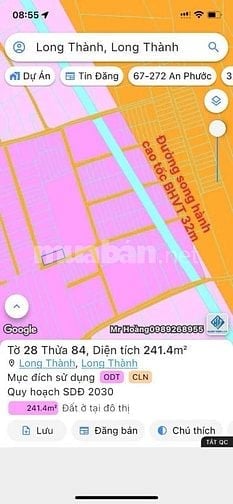 BÁN LÔ ĐẤT THỔ CƯ - TRUNG TÂM LONG THÀNH, ĐỒNG NAI