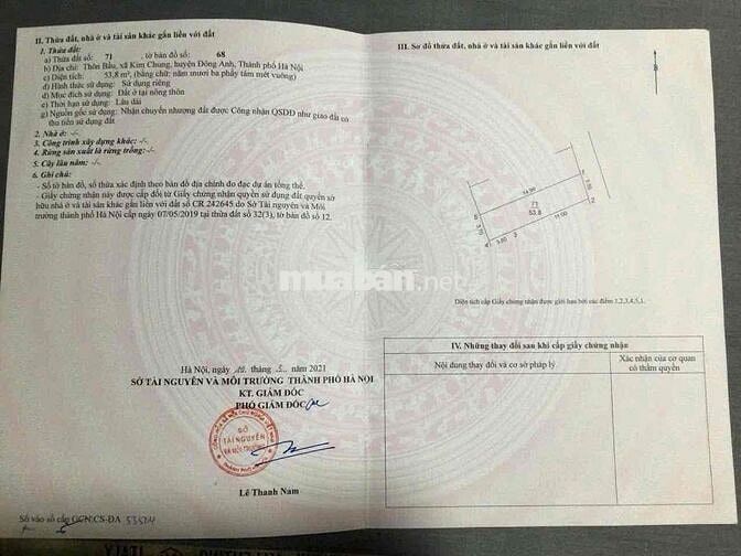 53,9 m tây bầu ĐA -HN GIÁ TỐT LÔ HIẾM