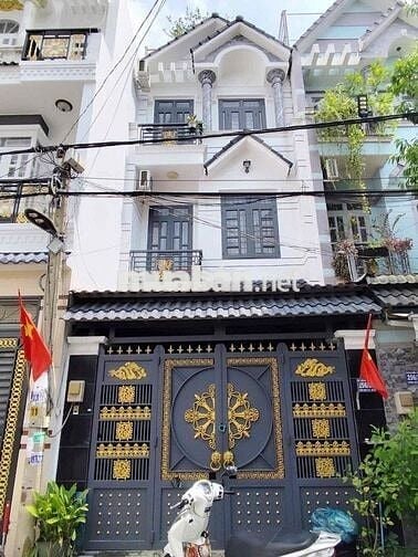 nhà trệt 2 lầu full nội thất 4 phòng ngủ 3wc sân thượng