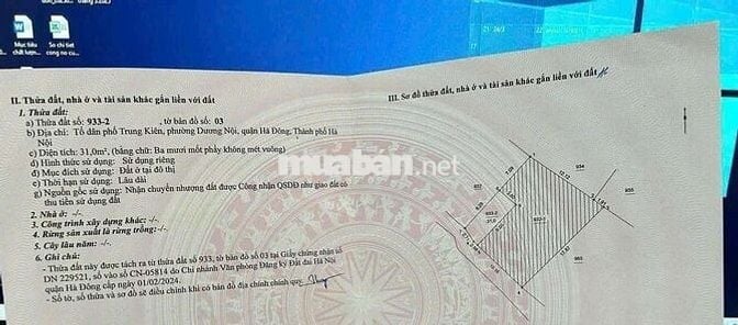 ĐẤT DƯƠNG NỘI HÀ ĐÔNG Ô TÔ 7 CHỖ ĐỖ CỬA RẺ NHẤT KHU VỰC