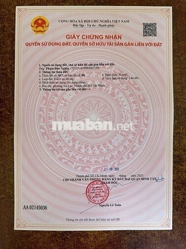 Bán đất 131 An Dương Vương – Vị trí đẹp, 50m2 giá 4,5ty, sổ hồng riêng
