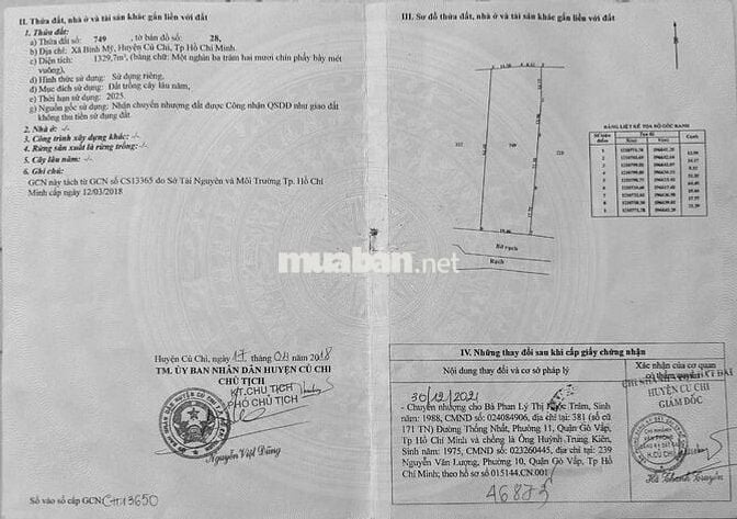 ĐẤT MẶT TIỀN ĐƯỜNG 171,DT:1330m1,SỔ HỒNG RIÊNG,CHỈ 7.8 TỶ
