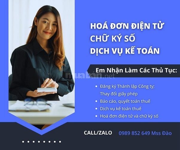 DỊCH VỤ KẾ TOÁN _ CHỮ KÝ SỐ _ HOÁ ĐƠN ĐIỆN TỬ