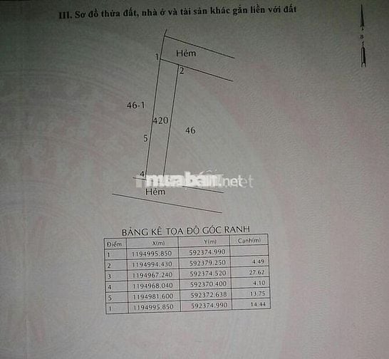 Bán đất thổ cư 2 mặt tiền 4.5X28m, Q.Bình Tân 4,9Tỷ