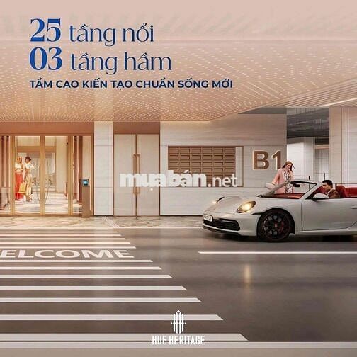Căn hộ chung cư cao cấp gồm 2PN,3PN và Sky villa Dự án Huế Heritage