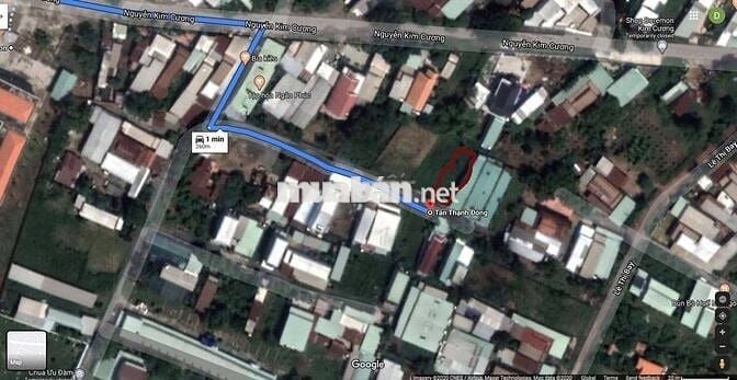 Nguyễn Kim Cương, ngang 8m, dài 26. Thổ cư 100% sổ hồng riêng .
