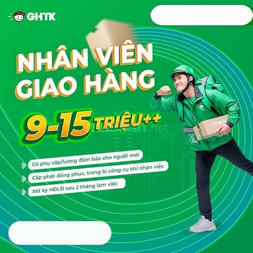 GHTK TUYỂN DỤNG SHIPPER TẠI BÌNH DƯƠNG