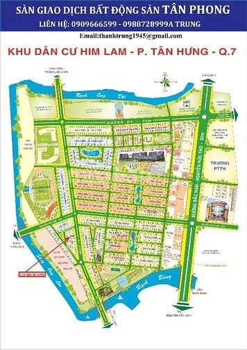 Bán nhà phố  khu Him Lam , đường số 5 hướng tây giá 28,5 tỷ