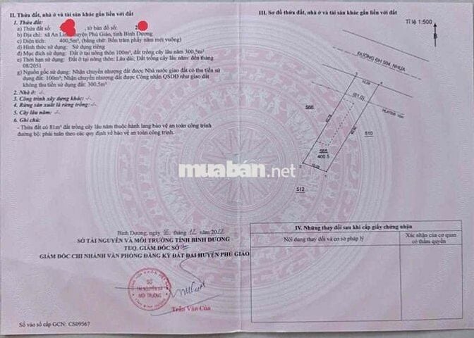 MUỐN SANG LẠI MIỆNG ĐẤT MẶT TIỀN ĐH 504 Ở BINH DƯƠNG