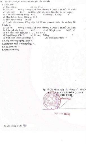 NHÀ MẶT TIỀN Q8 ĐƯỜNG HOÀNG MINH ĐẠO - CHỢ NHỊ THIÊN ĐƯỜNG - 4x16.3.