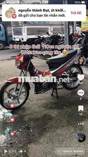 cần tiền bán xe 2 thì nhập thái  sang tên