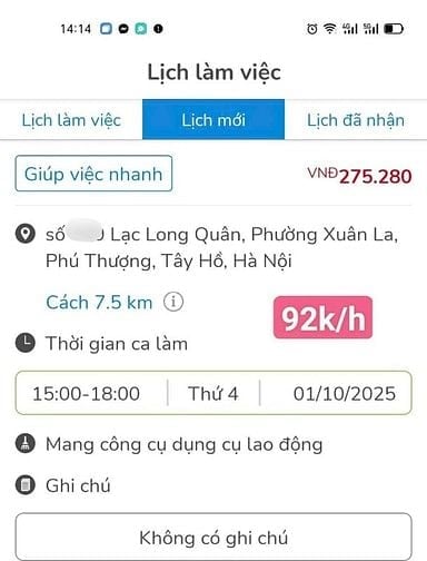 Tuyển giúp việc theo giờ - Thu nhập tốt