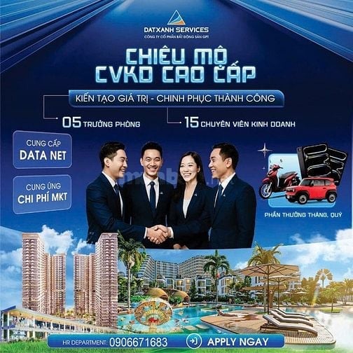 Tuyển Dụng 15 Nhân viên kinh doanh bất động sản TPHCM