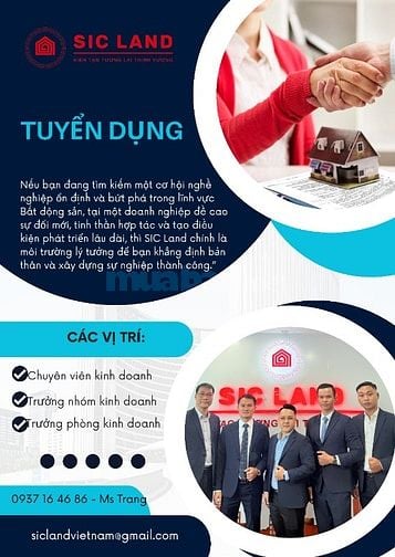 TUYỂN 50 CVKD BẤT ĐỘNG SẢN CÓ LƯƠNG + HH CAO LÊN ĐẾN 75%