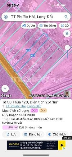 Mở bán 15 lô đất tại Phước Hải - Tp Hồ Chí Minh giá chỉ 10tr/m2