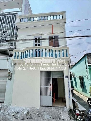 Cho thuê nhà nguyên căn 1 trệt 1 lầu, 3PN, P. Bình Chiểu, Thủ Đức