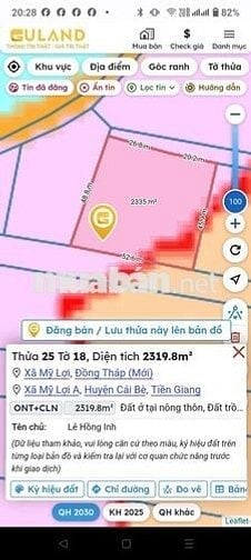 Cần bán vườn đang trồng sầu riêng đất mới cải tạo rất đẹp