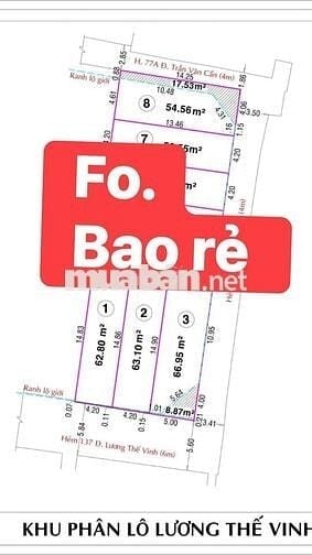 ĐẤT PHÂN LÔ FO CHÍNH CHỦ  LƯƠNG THẾ VINH