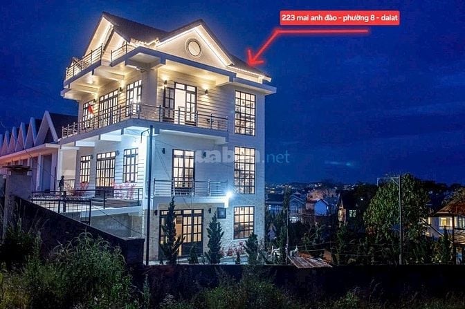 Cho thuê Villa MT Mai Anh Đào, P.8, Đà Lạt. DT 10x8m Hầm 3L. Giá 45tr