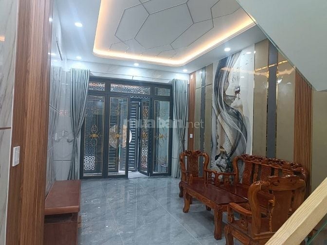 Nhà mới 4 tầng, 57m², 4PN, xe hơi tới cửa, đường Đất Mới, Bình Tân