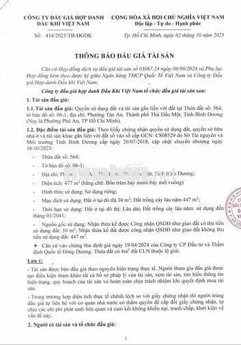 BĐS Phường Tân An, Thành phố Thủ Dầu Một, Tỉnh Bình Dương
