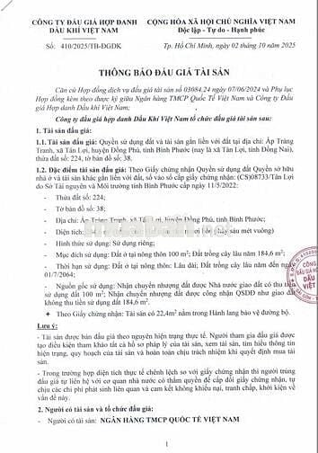 BĐS Ấp Trảng Tranh, xã Tân Lợi, huyện Đồng Phú, tỉnh Bình Phước