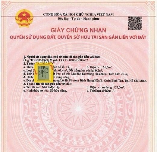 SHR 61m-Nhà 1 trệt 2 lầu ,Hương lộ 80, phường Bình Tân,Giá đầy đủ 3ty8