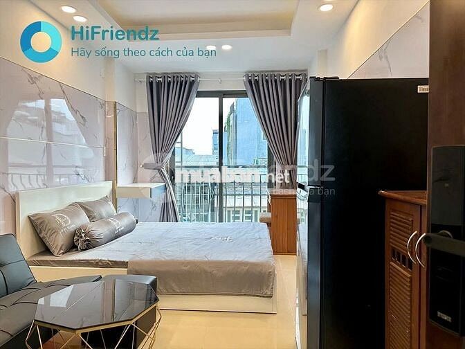 STUDIO BAN CÔNG FULL NỘI THẤT LUXURY NGAY CÔNG VIÊN LÀNG HOA