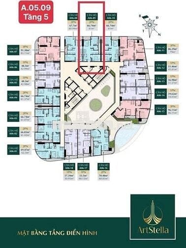 CĂN 2PN 67m2 TẦNG ĐẸP ART STTELA ngay Metro View sông ĐN, CK 2%-5%